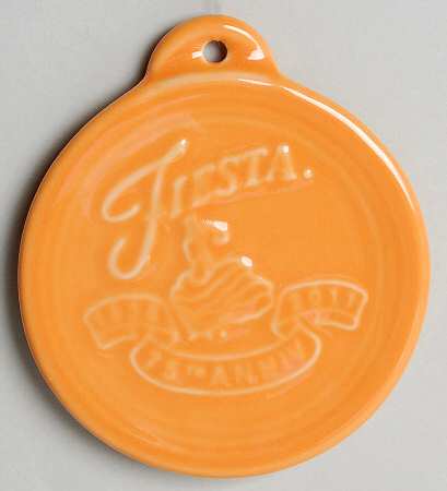 Fiesta Tangerine (Intro 2003) 75th Anniversary Ornament
