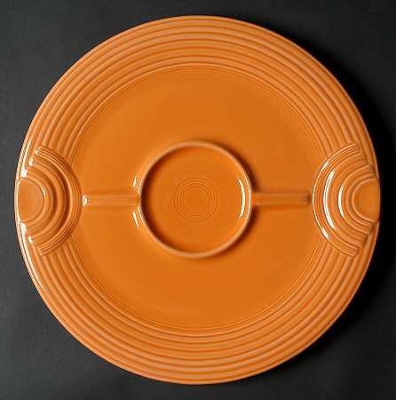 Fiesta Tangerine (Intro 2003) Hostess Tray for Chip and Dip