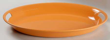 Fiesta Tangerine (Intro 2003) 18" Melamine Oval Handled Tray
