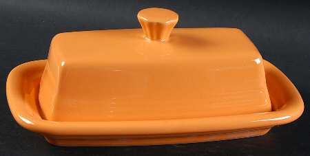 Fiesta Tangerine (Intro 2003) Extra Large 1/4 Lb Covered Butter