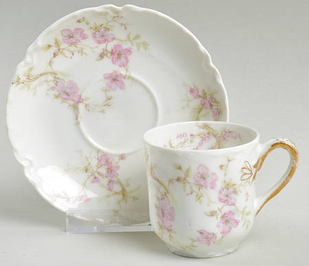 Schleiger 1166-1 Flat Demitasse Cup & Saucer Set