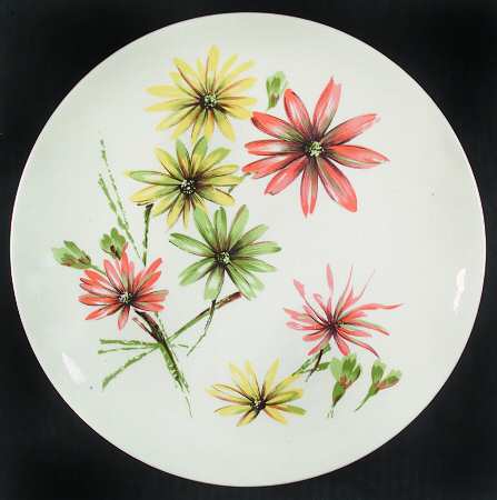 HLC1234 ORANGE FLOWERS by Homer Laughlin 