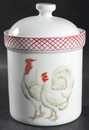 Rooster Large Canister & Lid