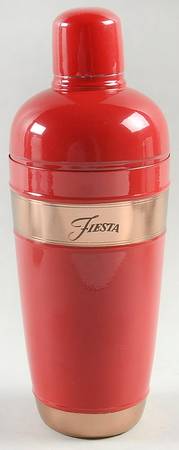 Fiesta Scarlet (Intro 2004) Copper Cocktail Shaker & Lid