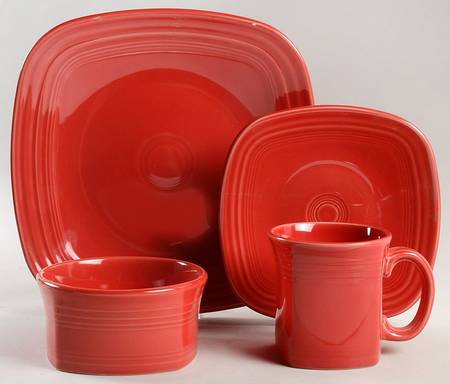Fiesta Scarlet (Intro 2004) 4 Piece Place Setting