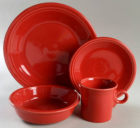 Fiesta Scarlet (Intro 2004) 4 Piece Place Setting