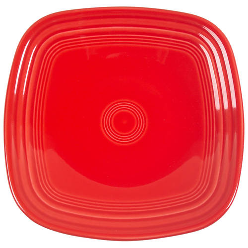 Fiesta Scarlet (Intro 2004) Square Salad Plate by Homer Laughlin 