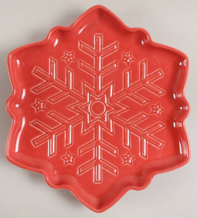 Fiesta Scarlet (Intro 2004) Snowflake Shaped Plate