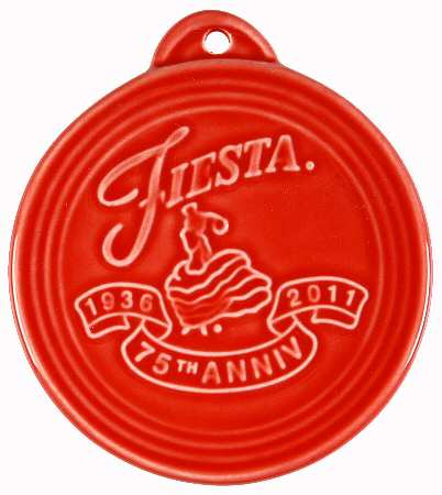 Fiesta Scarlet (Intro 2004) 75th Anniversary Ornament