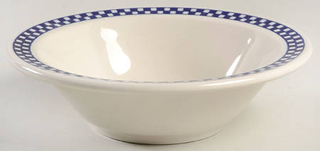 Checkers Cobalt Blue Grapefruit Bowl