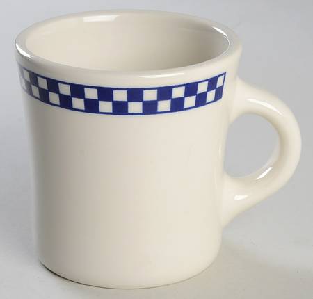 Checkers Cobalt Blue Mug