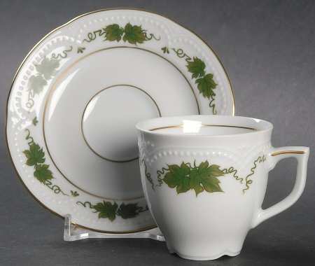 Wienlaub Flat Demitasse Cup & Saucer Set by Graf Von Henneberg