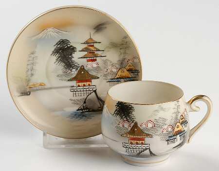 HYA23 Flat Demitasse Cup & Saucer Set