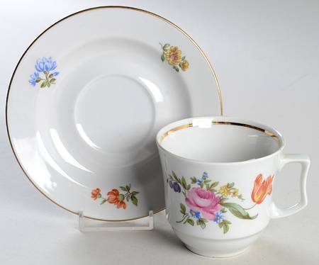 Footed Cup & Saucer Set