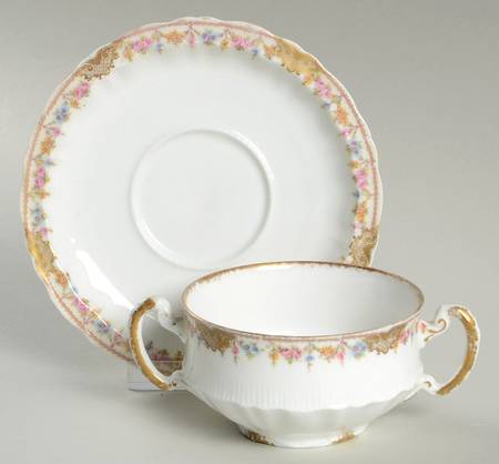 Schleiger 630-2 Flat Bouillon Cup & Saucer