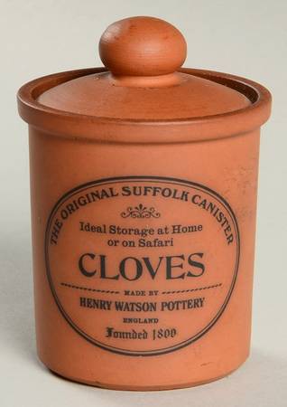 The Original Suffolk (Terra Cotta) Cloves Spice Jar & Lid