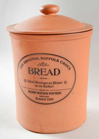The Original Suffolk (Terra Cotta) Bread Crock with Lid