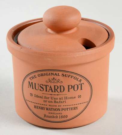 The Original Suffolk (Terra Cotta) Mustard Jar & Lid