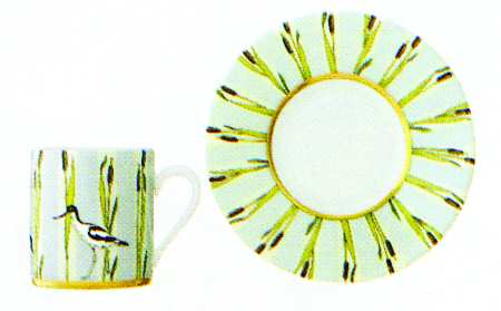 Les Matins de L'Etang Flat Demitasse Cup & Saucer Set