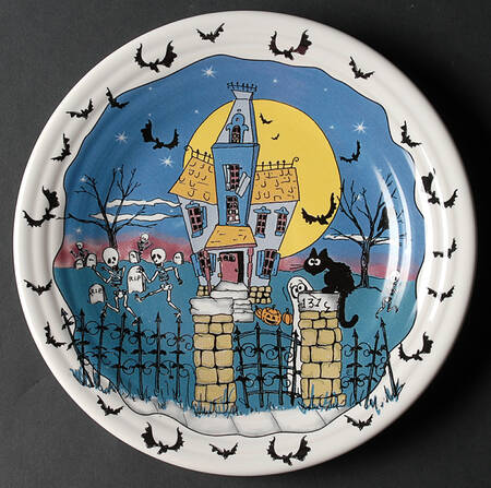 Fiesta Halloween Night Luncheon Plate