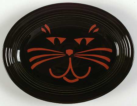 Fiesta Black Cat (Black Body) 11" Oval Serving Platter