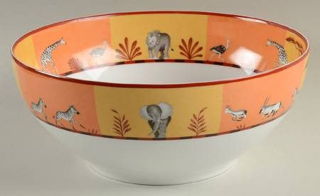 Africa Yellow-Orange 10" Large Salad Serving Bowl