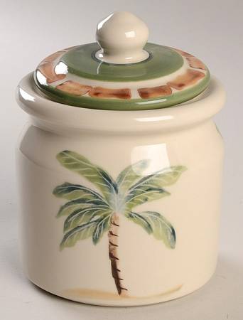 Palm Tree Small Canister & Lid
