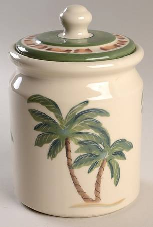 Palm Tree Large Canister & Lid