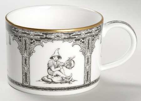 Chinoiserie Black (Ebony) Flat Cup