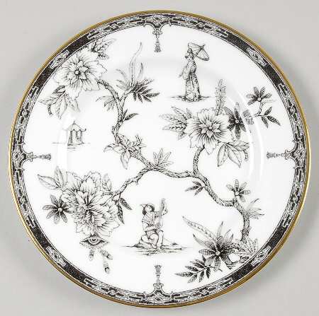Chinoiserie Black (Ebony) Bread & Butter Plate