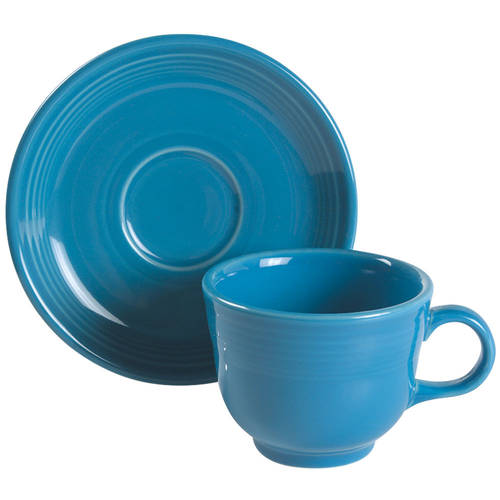 Fiesta Peacock (Intro 2005) Flat Cup & Saucer Set