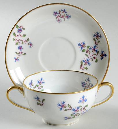 Schleiger 477-4 Flat Bouillon Cup & Saucer