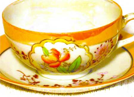 HYS5 Footed Cup & Saucer Set by Hotta Yu Shoten & Co