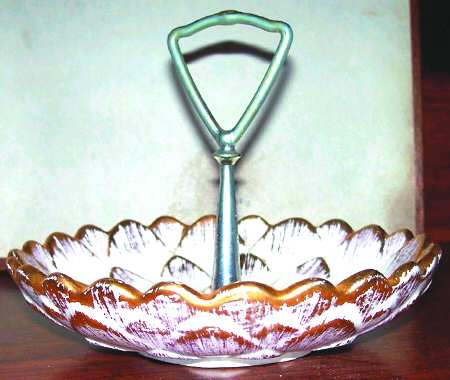 Gold Tweed Open Candy Dish