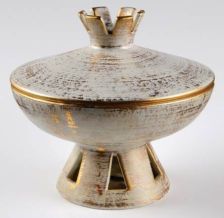 Gold Tweed Candy Box & Lid