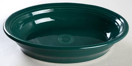 Fiesta Evergreen (Intro 2007) 10" Oval Vegetable Bowl by Homer Laughlin 