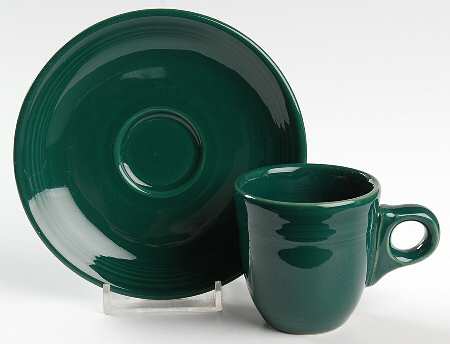 Fiesta Evergreen (Intro 2007) Flat Demitasse Cup & Saucer Set