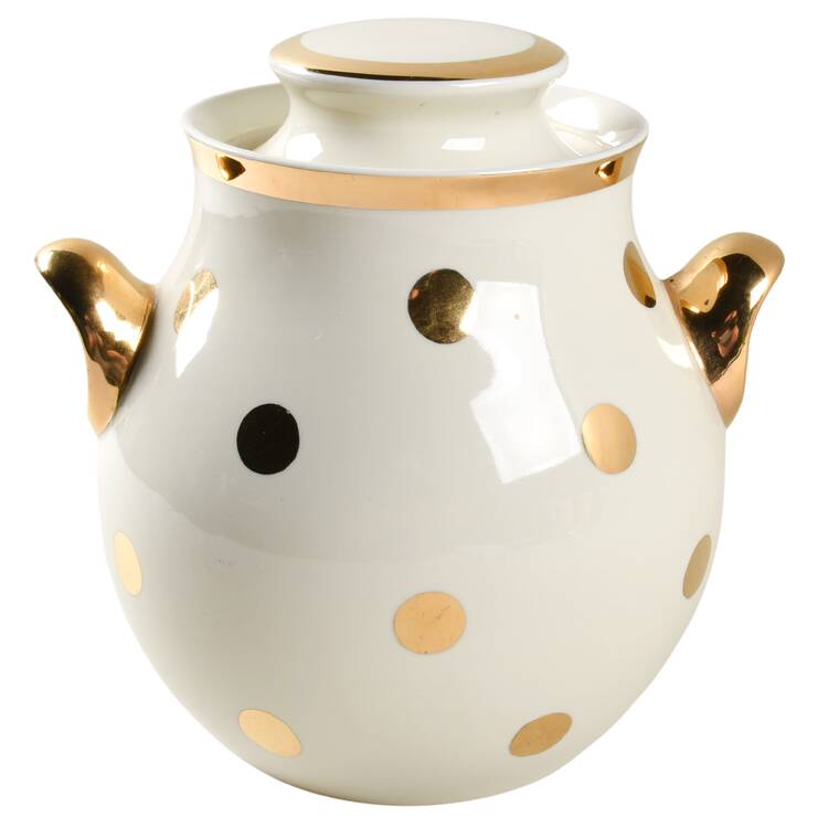 Gold Label Kitchenware Dots Cookie Jar & Lid