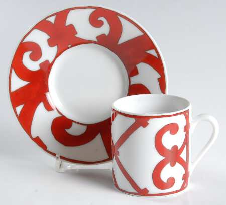 Balcon du Guadalquivir Flat Demitasse Cup & Saucer Set