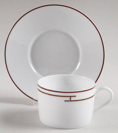 Rythme Red Flat Cup & Saucer Set