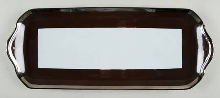 Laque de Chine Platinum (Chocolate) Oblong Cake Plate