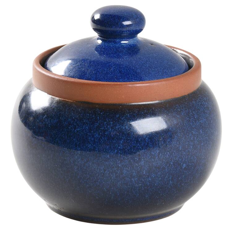 Suffolk Tableware Blue Sugar Bowl & Lid