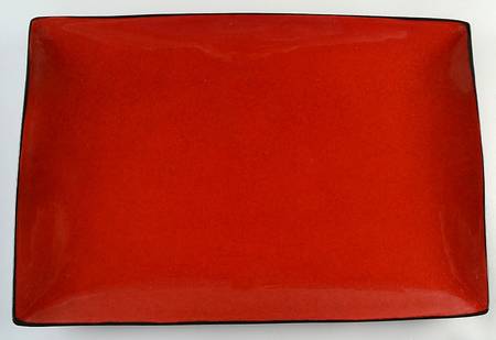 Rave Red Square 17" Rectangular Serving Platter