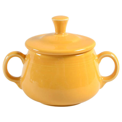 Fiesta Marigold (Intro 2008, 75th Anniversary) Sugar Bowl & Lid by Homer Laughlin 