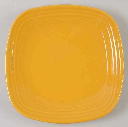 Fiesta Marigold (Intro 2008, 75th Anniversary) Square Dinner Plate by Homer Laughlin 