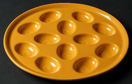 Fiesta Marigold (Intro 2008, 75th Anniversary) Deviled Egg Plate