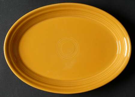 Fiesta Marigold (Intro 2008, 75th Anniversary) 9" Oval Serving Platter by Homer Laughlin 