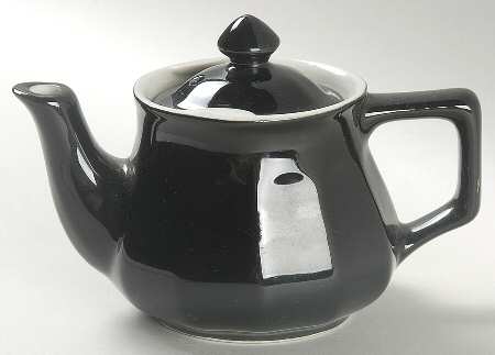 Black BELLEVUE INDIVIDUAL Teapot & Lid by Hall