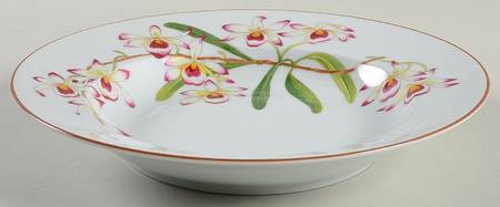 Jardin des Orchidees Rim Soup Bowl