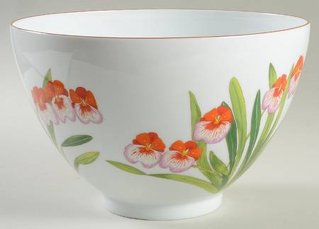 Jardin des Orchidees 10" Large Salad Serving Bowl